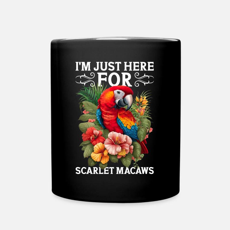 Ich bin nur wegen der Scharlacharas hier - Tasse einfarbig - Schwarz