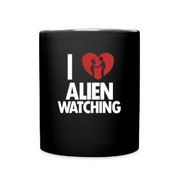 I love Alien Watching Ufo Conspiracy - Full Colour Mug - black - Front