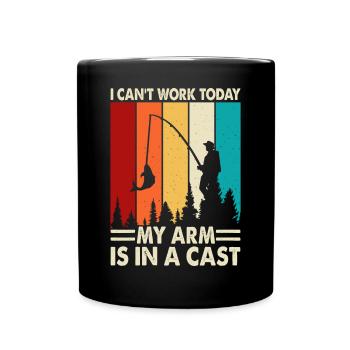 Pêcheur à la ligne - Mug uni - noir - Devant