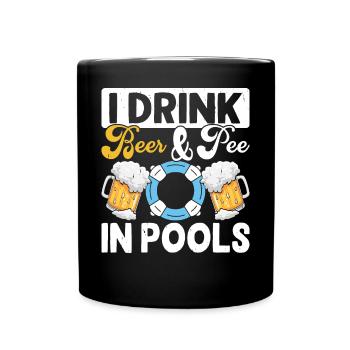 Schwimmen Schwimmer - Tasse einfarbig - Schwarz - Vorne
