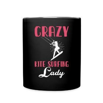 Kitesurf Kitesurfer Kiteboard Kitesurfen - Tasse einfarbig - Schwarz - Vorne