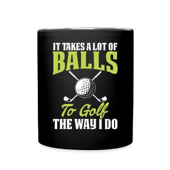 Golf Golfer - Tasse einfarbig - Schwarz - Vorne