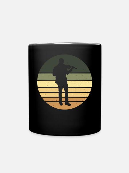 Cello Cellist - Tasse einfarbig - Schwarz