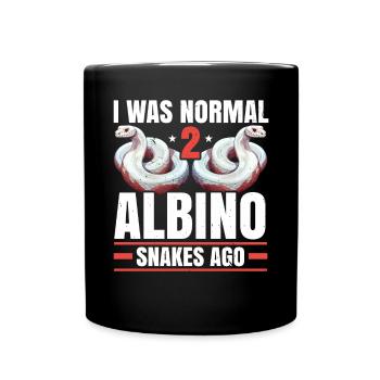 Boule Albino Phyton Serpent venimeux Serpent albinos - Mug uni - noir - Devant