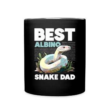 Boule albinos Phyton Serpent venimeux Serpent albinos - Mug uni - noir - Devant