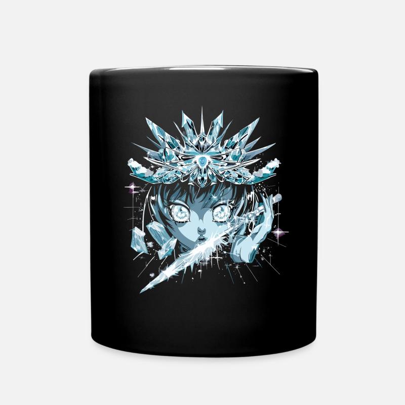 Eisprinzessin Anime Schneekönigin - Tasse einfarbig - Schwarz
