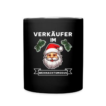 Lustiger Verkäufer Weihnachten Beruf Spruch - Tasse einfarbig - Schwarz - Vorne