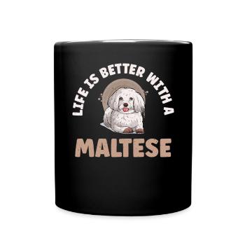 Maltese Owner Gifts - Tasse einfarbig - Schwarz - Vorne