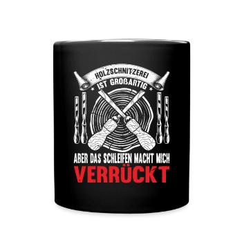 Holzschnitzer Holzschnitzerei - Tasse einfarbig - Schwarz - Vorne