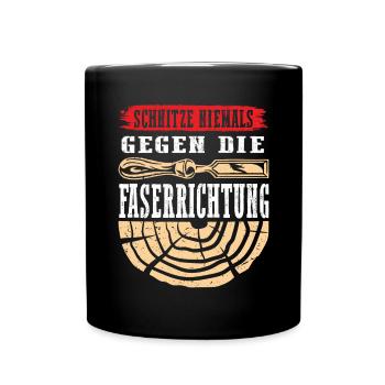 Holzschnitzer Holzschnitzerei - Tasse einfarbig - Schwarz - Vorne