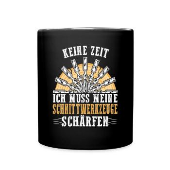 Holzschnitzer Holzschnitzerei - Tasse einfarbig - Schwarz - Vorne