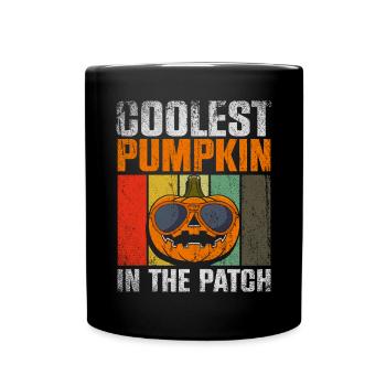 La citrouille la plus cool du patch Halloween - Mug uni - noir - Devant