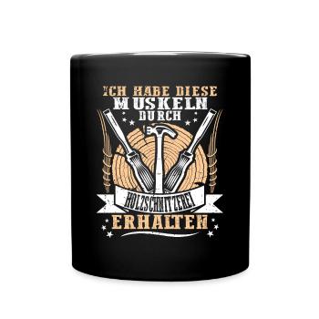 Holzschnitzer Holzschnitzerei - Tasse einfarbig - Schwarz - Vorne
