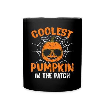 Coolest Pumpkin In The Patch Halloween - Full Colour Mug - black - Front