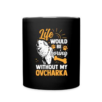 Ennuyeux sans Ovcharka chien caucasien - Mug uni - noir - Devant