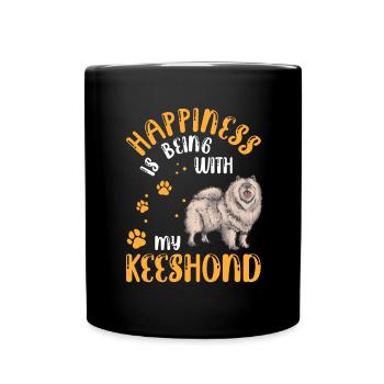 Wolfsspitz vous rend heureux Spitz allemand - Mug uni - noir - Devant