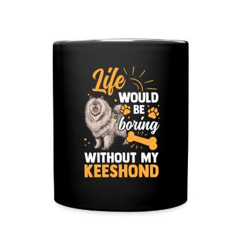 Ce serait ennuyeux sans Wolfsspitz Spitz allemand - Mug uni - noir - Devant