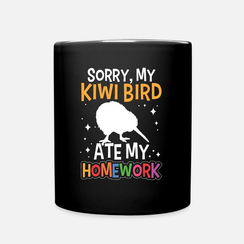 Kiwi Vogel hat gefressen Neuseeland - Tasse einfarbig - Schwarz