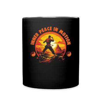 Tai Chi Design Inner Peace in Motion Taijiquan - Tasse einfarbig - Schwarz - Vorne