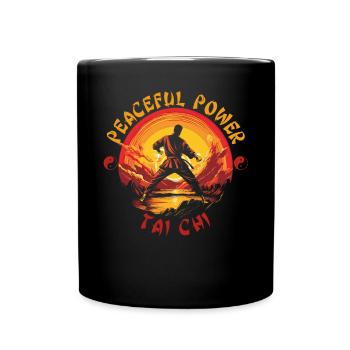 Tai Chi Taijiquan Peaceful Power Tai Chi Chuan - Tasse einfarbig - Schwarz - Vorne