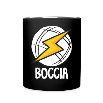 Boccia player clothing with boccia balls Boccia - Full Colour Mug - black - Front