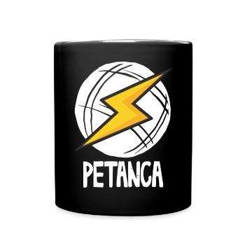 Bolas de Petanca Boule Kugeln für Bouler Petanque - Tasse einfarbig - Schwarz - Vorne