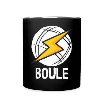 Boule Power! Bouler Outfit Boule Kugeln Petanque - Tasse einfarbig - Schwarz - Vorne