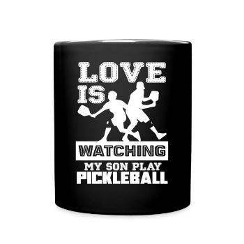 Pickleball My Son Play Pickleball - Full Colour Mug - black - Front