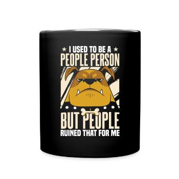Früher war ich ein geselliger Mensch Introvertierte Person - Tasse einfarbig - Schwarz - Vorne