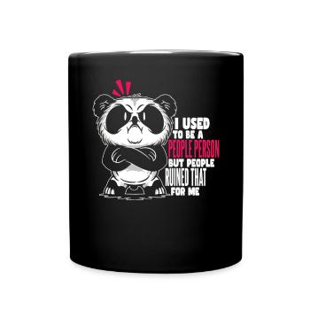 I Used To Be A People Person Introvert Panda - Full Colour Mug - black - Front