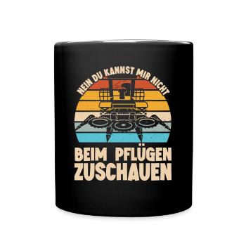 Landwirte Pflügen Hühnerbauer Kuhbauer Hektar - Tasse einfarbig - Schwarz - Vorne