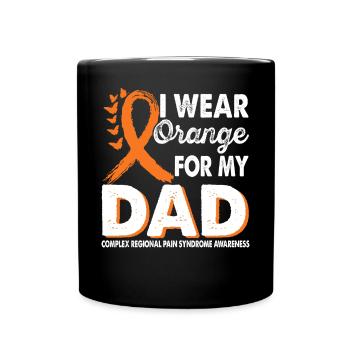 Wear Orange for Dad Support for the - Full Colour Mug - black - Front