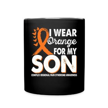 Portez de l’orange pour le soutien du fils pour - Mug uni - noir - Devant