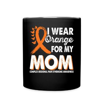 Portez de l’orange pour le Mois de sensibilisation aux CRPS - Mug uni - noir - Devant
