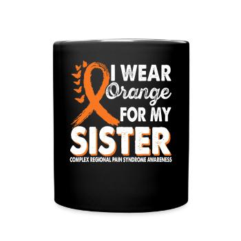 Wear orange to support the Sister - Full Colour Mug - black - Front
