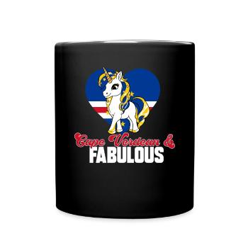 Cape Verde flag Cabo Verde flag - Full Colour Mug - black - Front