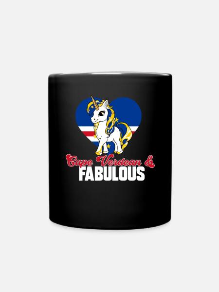 Cape Verde flag Cabo Verde flag - Full Colour Mug - black