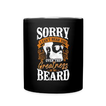 Amant barbe Homme barbu Désolé je - Mug uni - noir - Devant