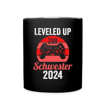 Werdende Schwester 2024 - Tasse einfarbig - Schwarz - Vorne