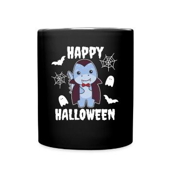 Dino Happy Halloween Cute Vampire Costume - Full Colour Mug - black - Front
