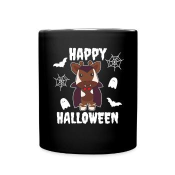 Okapi Happy Halloween Cute Vampire Costume - Full Colour Mug - black - Front