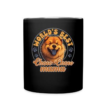 Chow Chow Groovy Chow Chow Maman - Mug uni - noir - Devant