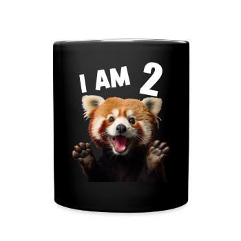 2 Jahre Kleiner Roter Panda Pandas 2. Geburtstag - Tasse einfarbig - Schwarz - Vorne