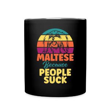 Maltese Owner Gifts - Tasse einfarbig - Schwarz - Vorne