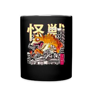 Kaiju Corgi Anime Japonais Monster Dog - Mug uni - noir - Devant