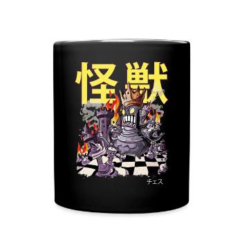 Kaiju Chess Queen Japanese Anime Monster - Full Colour Mug - black - Front