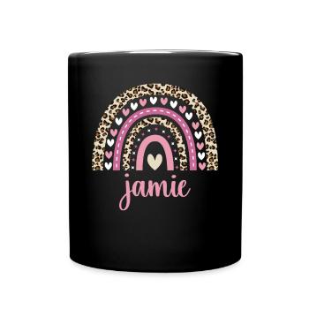 Jamie Regenbogen Name Geburtstag Jamie - Tasse einfarbig - Schwarz - Vorne