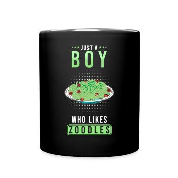 Zoodles Pâtes aux courgettes Dicton - Mug uni - noir - Devant