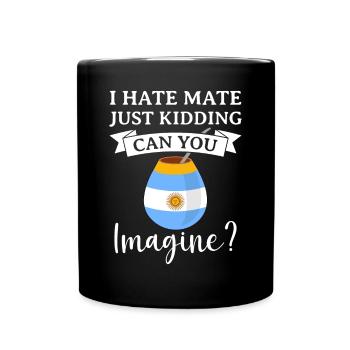 Drapeau de l’Argentine Thé yerba maté argentin - Mug uni - noir - Devant