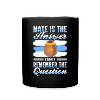 Drapeau de l’Argentine Thé yerba maté argentin - Mug uni - noir - Devant